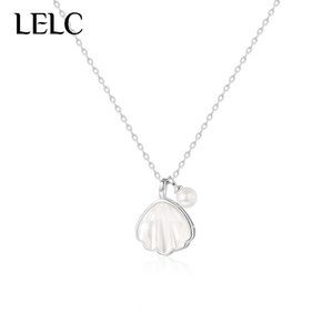 LELC S999 Sterling Silver Shell Necklace
